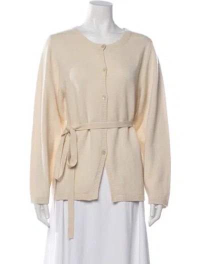 Pre-owned Totême Cashmere Crew Neck Sweater In Neutrals