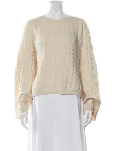 Pre-owned Totême Cashmere Crew Neck Sweater In Neutrals