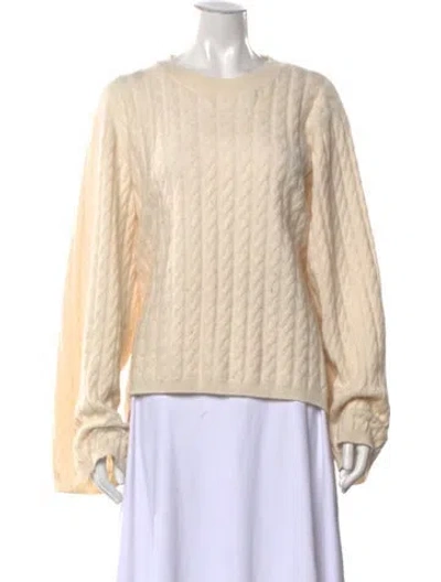 Pre-owned Totême Cashmere Crew Neck Sweater In Neutrals