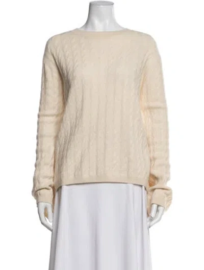 Pre-owned Totême Cashmere Crew Neck Sweater In Neutrals
