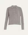 Totême Cashmere Knit Button-front Cardigan In Gray