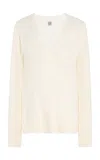Totême Cashmere Knit Sweater In White