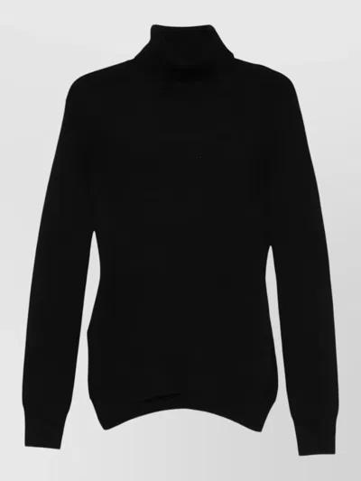 Totême Cashmere Merino Turtleneck Sweater Long Sleeves In Black