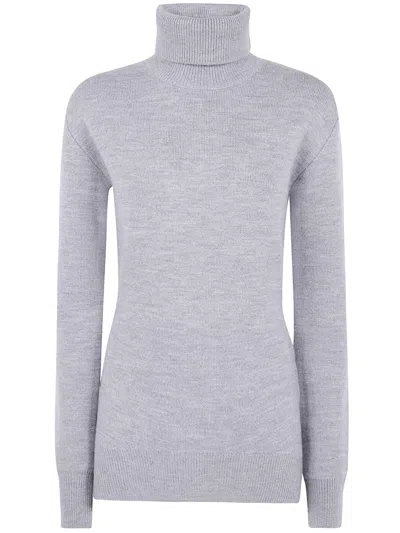 Totême Cashmere Merinos Highneck Double Knit In Gray