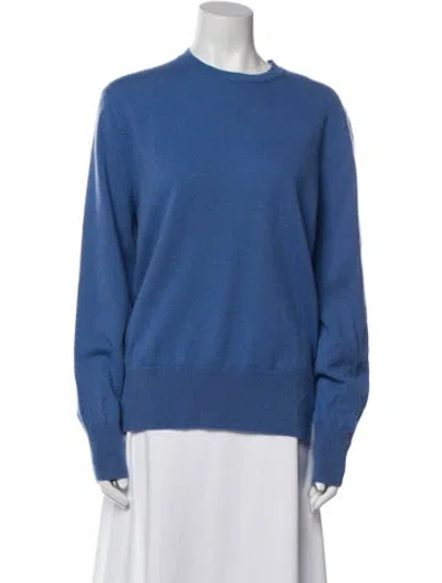 Pre-owned Totême Cashmere Mock Neck Sweater In Blue