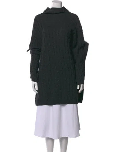 Pre-owned Totême Cashmere Mock Neck Sweater In Green