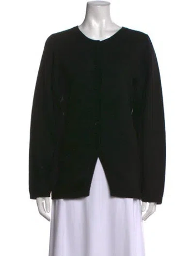 Pre-owned Totême Cashmere Open Front Sweater In Black