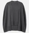 Totême Cashmere Crew Neck Knit Long Sleeve Jumper In Gray