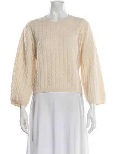 Pre-owned Totême Cashmere Scoop Neck Sweater In Neutral