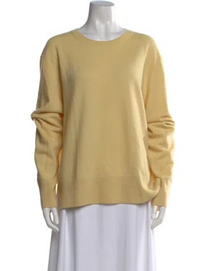 Pre-owned Totême Cashmere Scoop Neck Sweater In Yellow