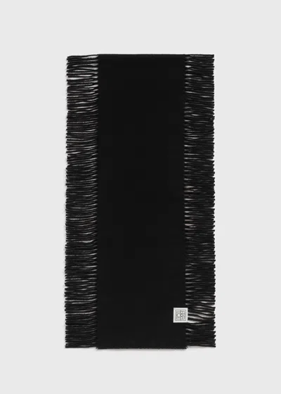 Totême Cashmere Tassel Scarf Black