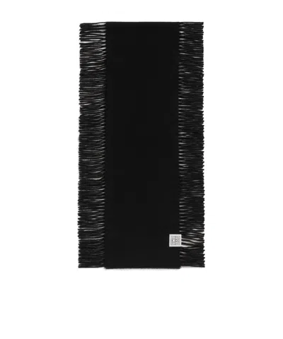 Totême Cashmere Tassel Scarf In Black