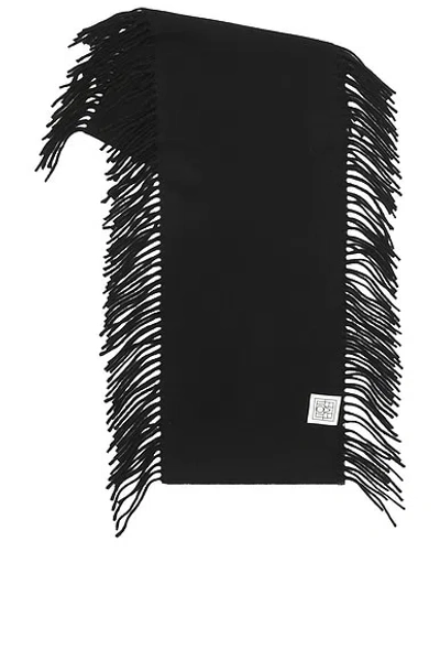 Totême Cashmere Tassel Scarf In Black