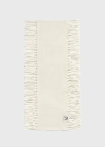 Totême Cashmere Tassel Scarf Off-white In Neutral