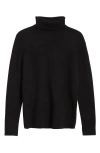 Totême Wool And Silk-blend Turtleneck Sweater In Black