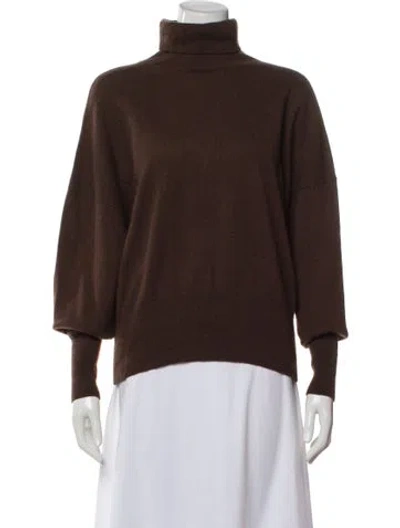 Pre-owned Totême Cashmere Turtleneck Wool Sweater In Brown
