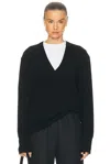 Totême Cashmere V-neck Knit Sweater In Black