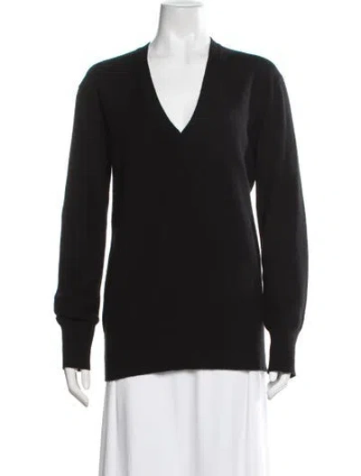 Pre-owned Totême Cashmere V-neck Sweater In Black