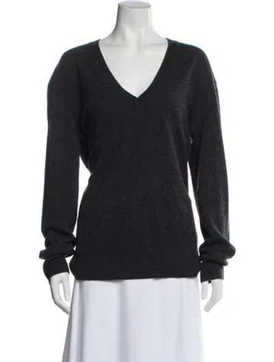 Pre-owned Totême Cashmere V-neck Sweater In Blue