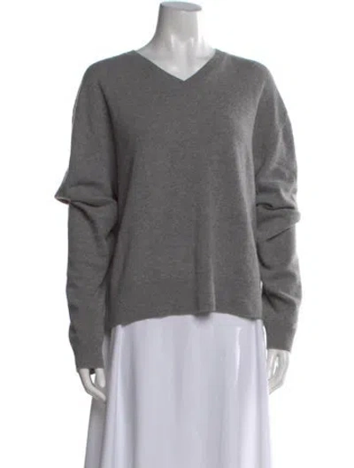 Pre-owned Totême Cashmere V-neck Sweater In Gray