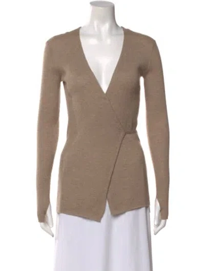 Pre-owned Totême Cashmere V-neck Sweater In Neutral