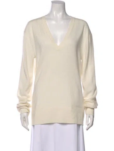 Pre-owned Totême Cashmere V-neck Sweater In Neutral