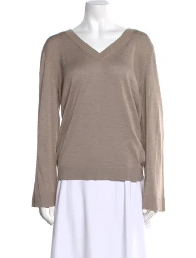 Pre-owned Totême Cashmere V-neck Sweater In Neutral
