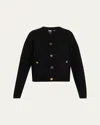 Totême Cashmere-wool Hammered Button Cardigan In Black