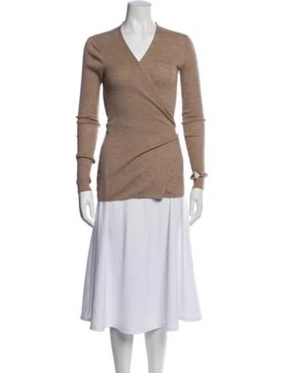 Pre-owned Totême Cashmere Wrap Knit Cashmere Sweater In Neutral