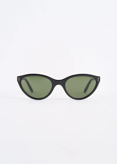 Totême Cateye Sunglasses Black In Green