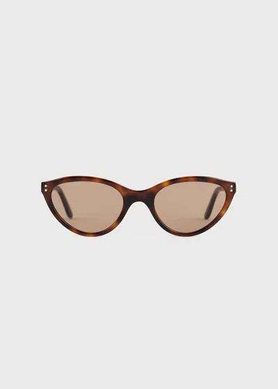 Totême Cateye Sunglasses Dark Havana In Brown