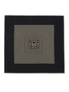 Totême Centered Monogram Silk Scarf In Black