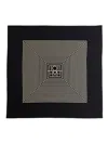 Totême Centered Monogram Silk Scarf In Black