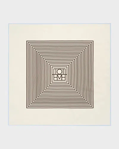 TOTÊME CENTERED MONOGRAM SILK SCARF