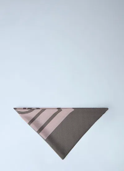 Totême Centered Monogram Silk Scarf In Black