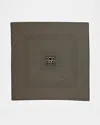 Totême Centered Monogram Silk Square Scarf In Brown