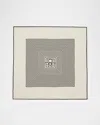 Totême Centered Monogram Silk Scarf Macadamia In Neutral