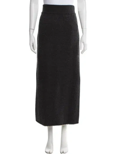 Pre-owned Totême Chain-edge Midi Length Skirt In Gray