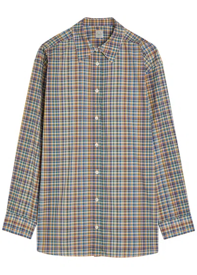 Totême Toteme Oversized Checked Organic Cotton Shirt In Multi