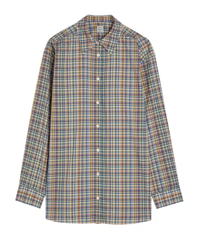 Totême Checked Cotton-poplin Shirt In Multi