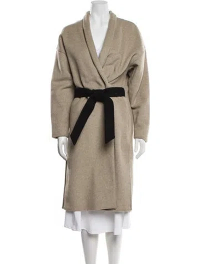 Pre-owned Totême Chelsea Wool Coat In Neutral