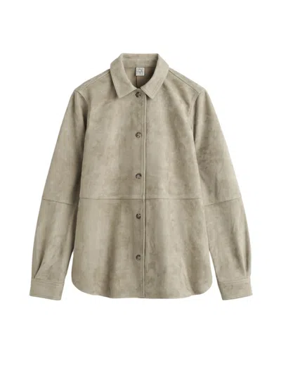 Totême Chemise En Daim Doux Desert