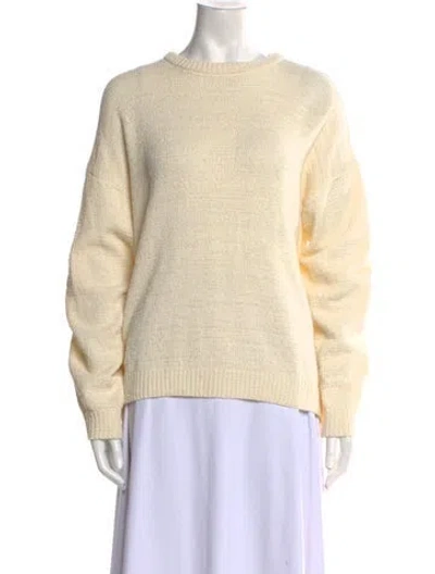 Pre-owned Totême Chenille Knit Crew Neck Sweater In Neutral