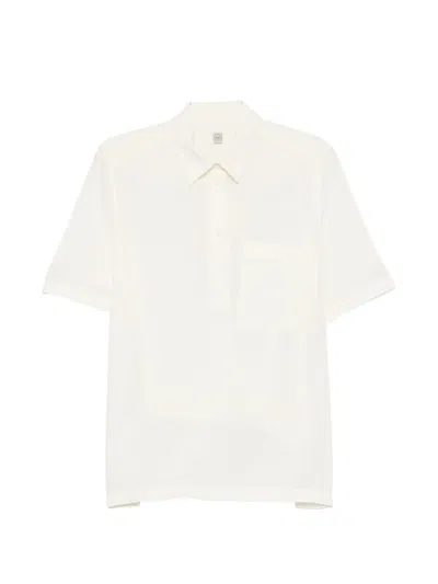 Totême Chest-pocket Polo Shirt In White