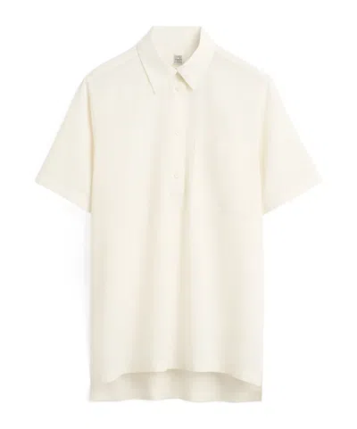 Totême Chest-pocket Polo Shirt In White
