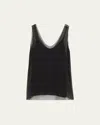 Totême Chiffon Sleeveless Slip Top In Black