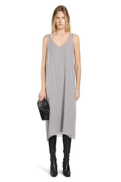 Totême Toteme Silk Chiffon Slipdress In Gray