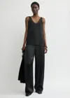 Totême Chiffon Slip Top Black In Black