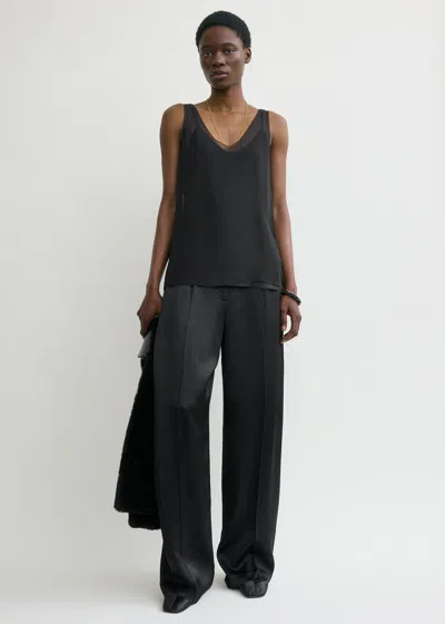 Totême Chiffon Slip Top Black