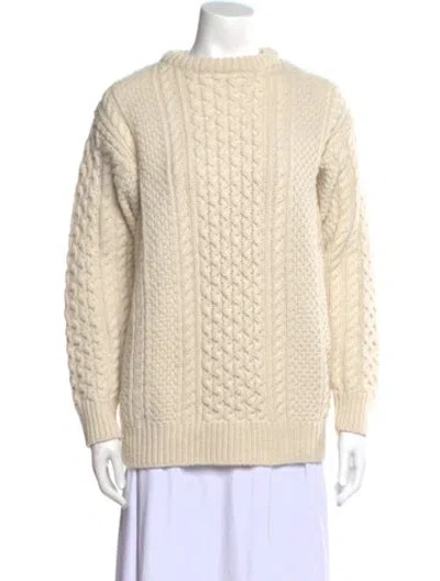 Pre-owned Totême Chunky Cable Wool Sweater In Neutral